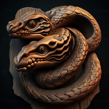 3D модель 3d модель змії (STL)